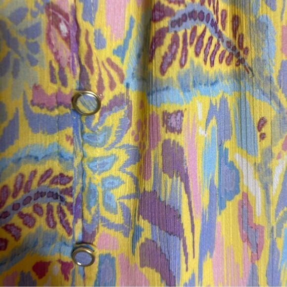 Ramy Brook Ember Flutter-Sleeve Blouse in Yellow NWT XXS - Picture 9 of 10